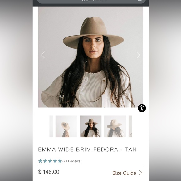 GIGI PIP - WIDE BRIM EMMA felt hat - GREY - Picture 6 of 6